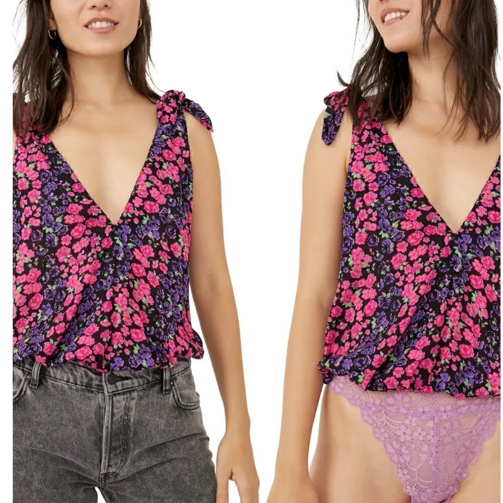 FREE PEOPLE Bare It All Tank Bodysuit XS